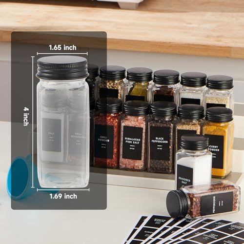 25 Glass Spice jars with label