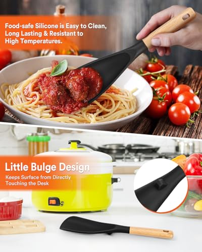 Cooking Spoon and Rice Scooper for Nonstick Cookware (BW)