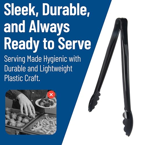 471203 Carly Salad Tong (12" Utility Tong / 12 Pack / Black)