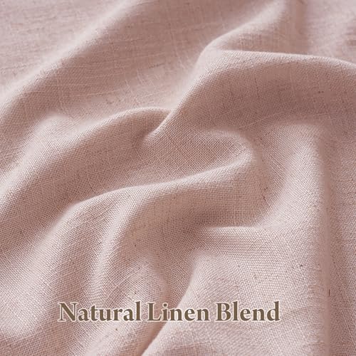 Pink Blackout Pinch Pleated Linen Curtains (Pinch Pleated - Pink / 40"W x 84"L (Pack of 2))