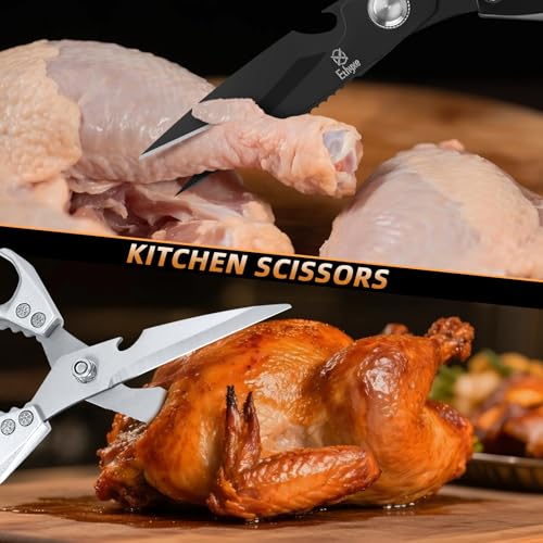 Kitchen Scissors Set (Silver&black Set)