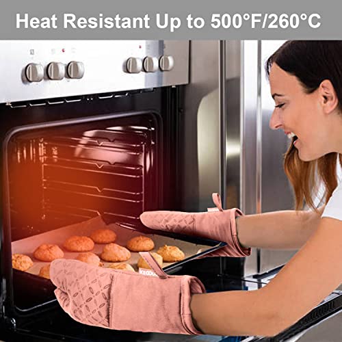 Oven Mitts and Pot Holders 6pcs Set (Pink)