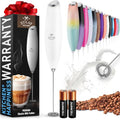 Zulay Powerful Milk Frother for Coffee with Upgraded Titanium Motor (Elegant White / OG Frother)
