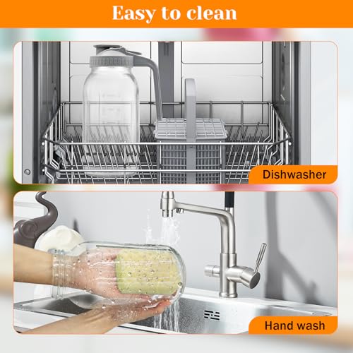 2 Pack Glass Pitchers with Lid