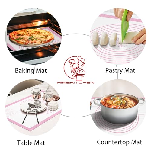 Non stick Silicone Pastry Mat (Pink / 32"L x 24"W)