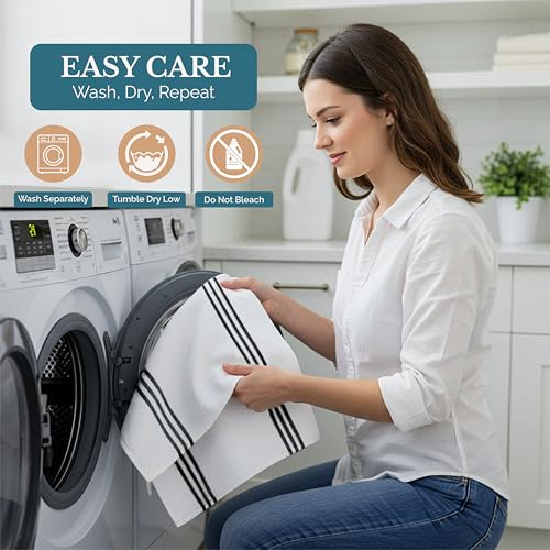 Kitchen Towel Set 8 Pc (Terry - Black / Kitchen Towel Set - 8 Pack)