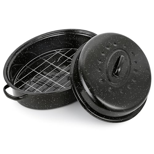 18” Roasting Pan with Lid and Rack (18 Inch)