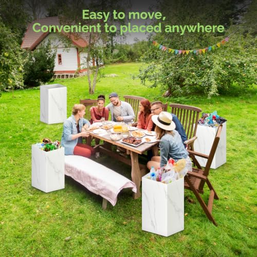13 Gallon Disposable Trash Cans for Parties (Marble)