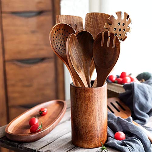 Teak Wooden Kitchen Utensil Set (xs/8)
