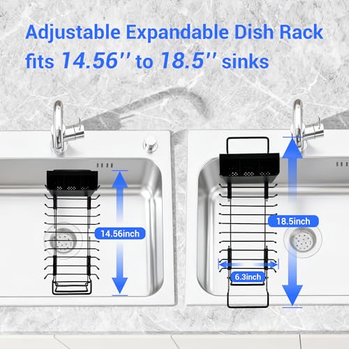 Expandable & Collapsible Dish Drying Rack for Over The Sink and in Sink