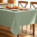 Sage Green Linen Textured Tablecloth Rectangular 52 x70 Inch (Sage Green / 70" x 52" (Rectangular))