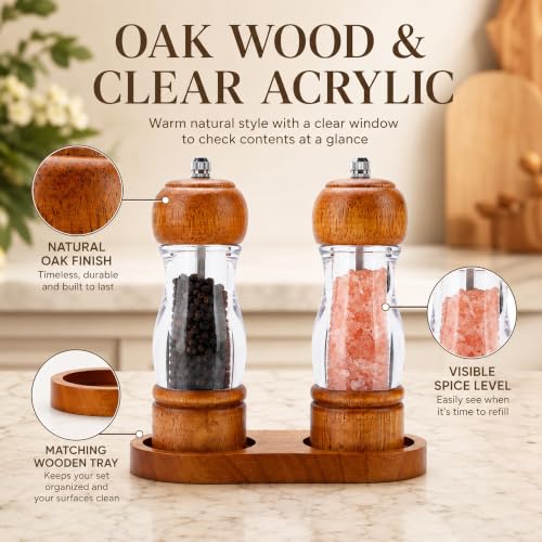 Manual Salt and Pepper Grinder Set