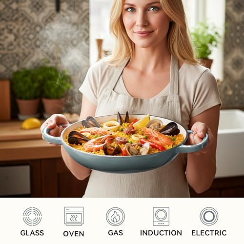 3 Quart Enameled Cast Iron Braiser (Gray)