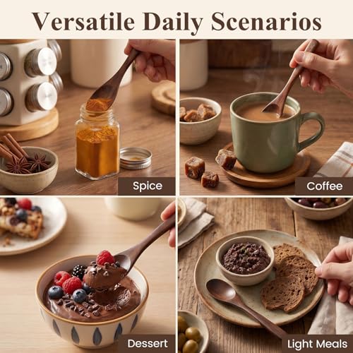 Wooden Spoons for Eating (6 inch Spoons)