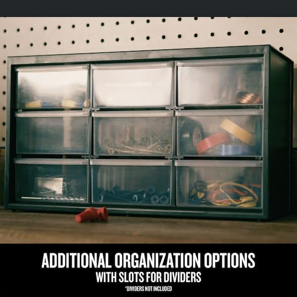 Plastic Storage Organizer Bin System (9 Bins (Pack of 1) / 9 Bins)