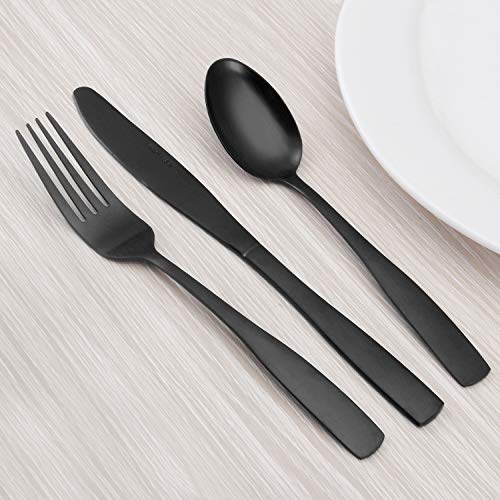 Matte Black Silverware Set (Matte Black / 30-Piece)