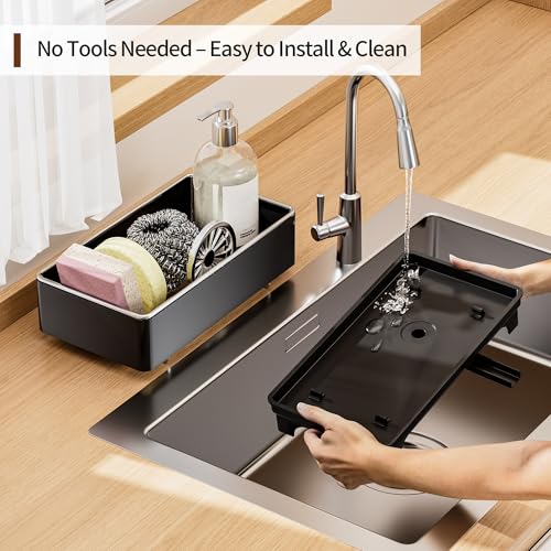 Sponge Holder for Kitchen Sink (Black 1)