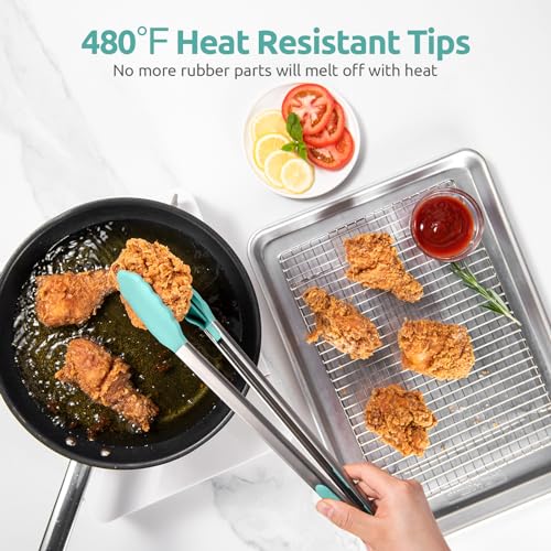 Kitchen Tong for Cooking (Aqua Sky / 16 inch)