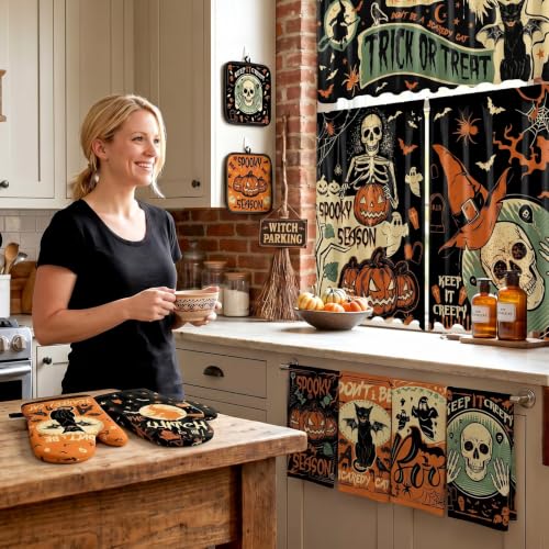 13 Pcs Vintage Gothic Halloween Kitchen Decor (Halloween2)