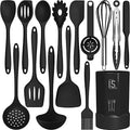 Silicone Cooking Utensils Set (Black)