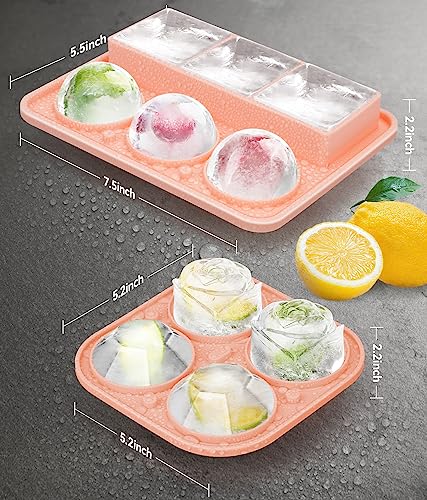 Ice Cube Trays with Lids (Pink / large)