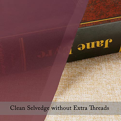 Burgundy Sheer Curtains 84 inch Length 2 Panels Set (Burgundy / 42"W x 84"L (Pack of 2))