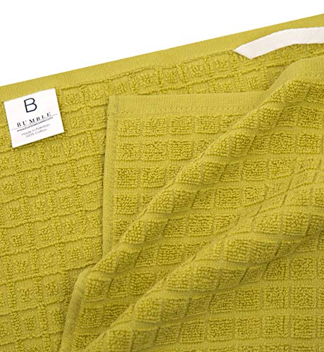 Premium Kitchen Towels 6 Pack 100% Cotton (Lime Green Check / Kitchen Towels - Mixed Styles (6 Pack))