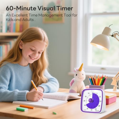 Visual Timer with Night Light (Purple)