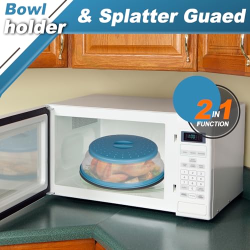 4 in 1 WENWELL Vented Collapsible Microwave Splatter Cover & Mat (2x10"cover & 2x10"mat)