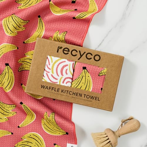 Waffle Kitchen Towel Set of 2 (Banana Joy)