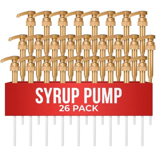 26 Pcs Coffee Syrup Pump (Gold 26-pack)