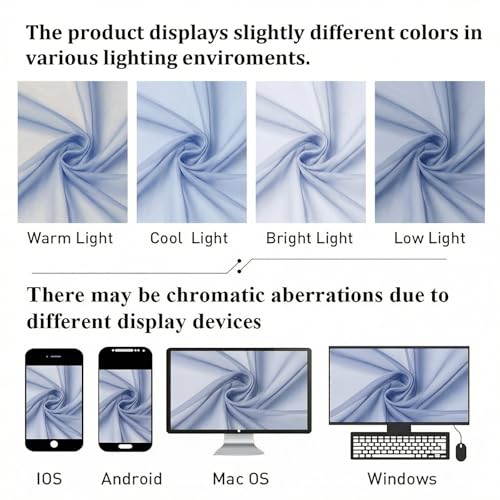 Denim Blue Sheer Curtains 78 Inches Long 2 Panels (Denim Blue / 42"W x 78"L (Pack of 2))