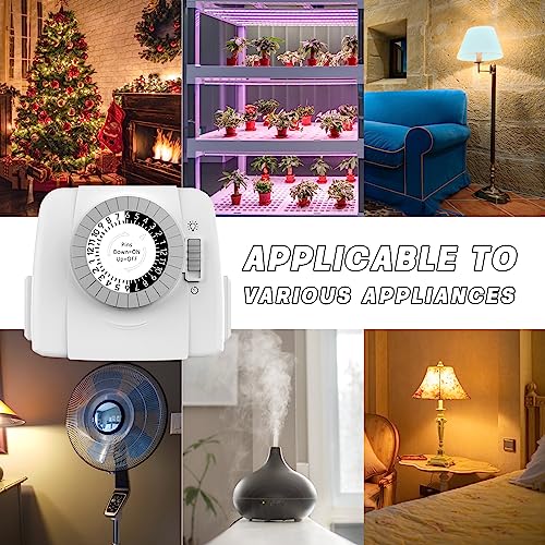 Indoor Mechanical Outlet Timer (Mechanical, 2 Outlets, 2 Packs)