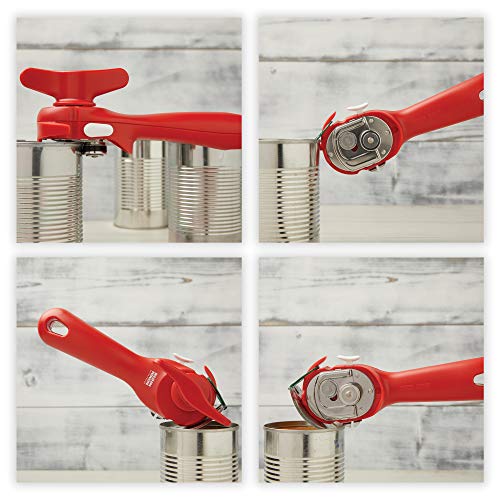 Auto Safety LidLifter Can Opener with Ring (Red / Can Opener)