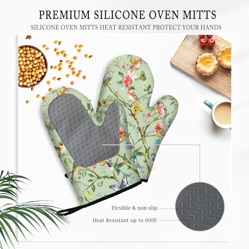 Bird Oven Mitts and Pot Holders Sets 3PCS (Bbird01)