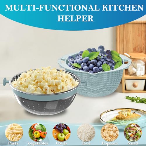 4 in 1 Colander with Mixing Bowl Set (Blue)