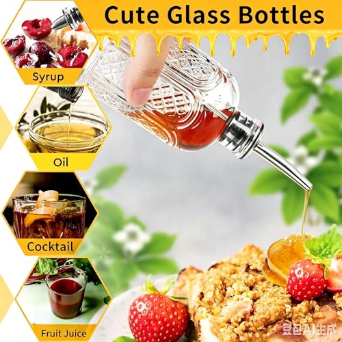 Syrup Bottle Set of 3 (Clear 3 pack)