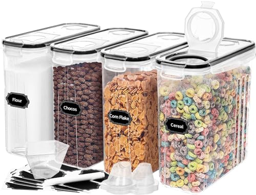 4PCS Cereal Containers Storage [4L (4 PACK)