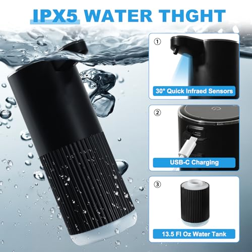 Automatic Soap Dispenser (Black+ White / Liquid-2 Pack)