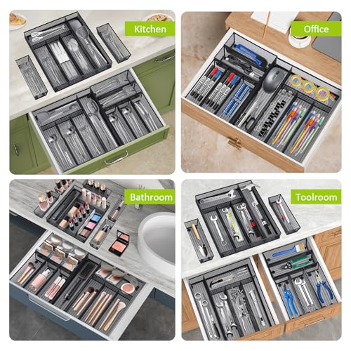 Drawer Organizer Set (Black-6L pack)