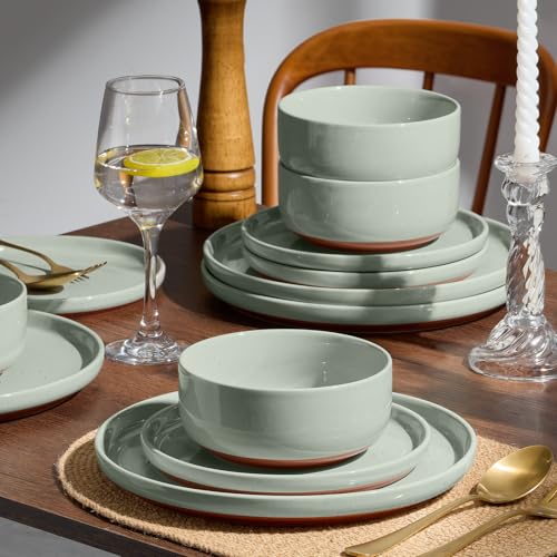 Plates and Bowls Sets (Sage Green / Service for 2)