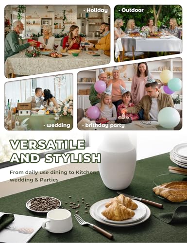 Table Cloth for Rectangle Dining Table (Dark Green / 70" x 52" (Rectangular))