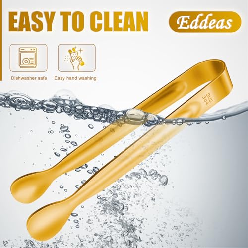 12 PCS Small Serving Tongs (6 inch / Gold 6Pcs)