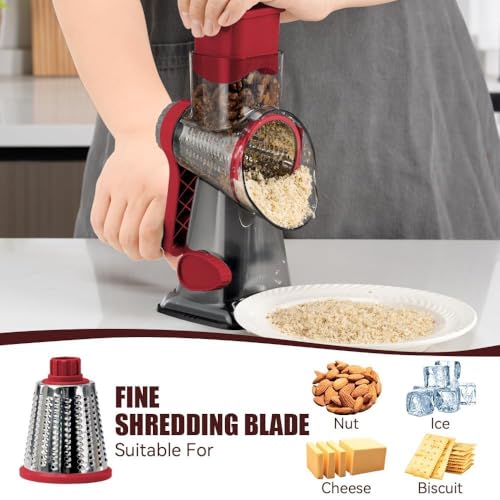 Rotary Cheese Grater Pro 6 in 1 (6 IN 1 / Black Red SP)