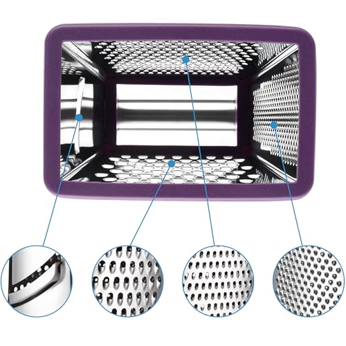 Stainless Steel XL Cheese Grater for Kitchen (Purple / XL)
