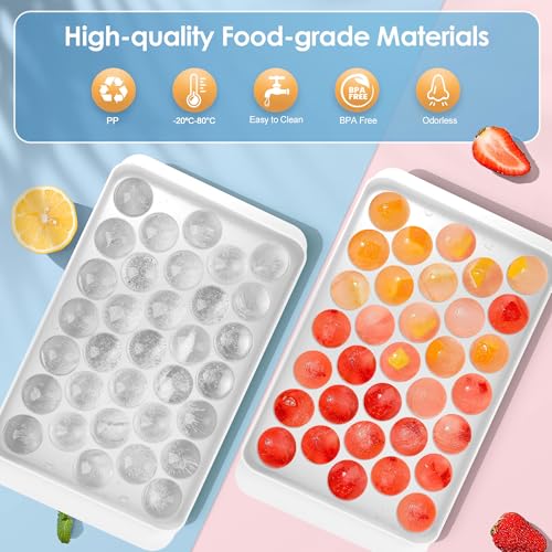 Ice Cube Tray with Lid and Bin (1"-2 pack / White)