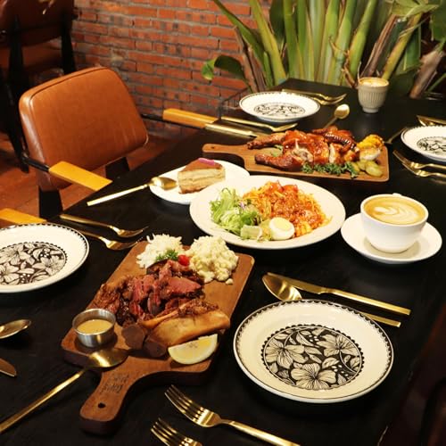 Matte Gold Silverware Set Cuboid Handle 40 Pieces Service for 8 (Matte Gold / 40 Pcs)