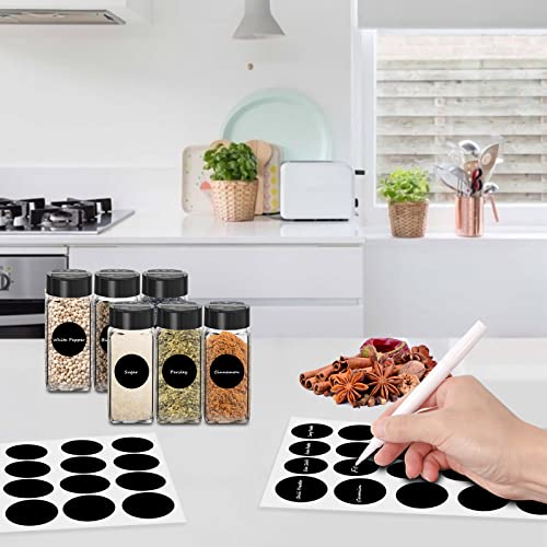 12 Pack Glass Spice Jars with Labels