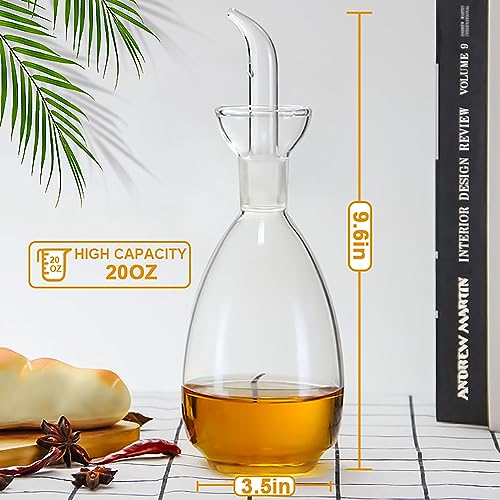 Glass Oil Bottle with Spout (20 Ounces)