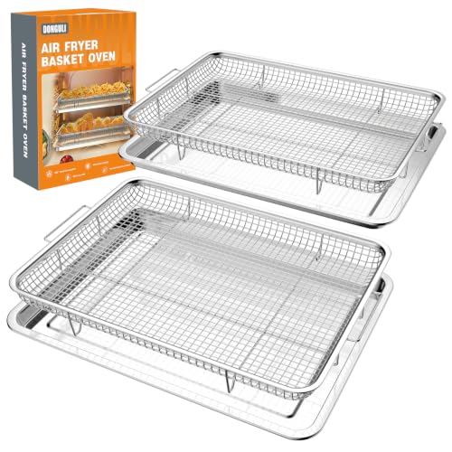 Air Fryer Basket for Oven 12.8"x9.6" (Small-2 Pack-12.8"x9.6")